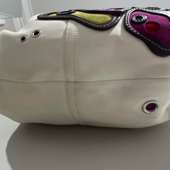 coach butterfly canvas extra large hobo soho rare 1 of a kind style 4992 - Picture 5 of 8
